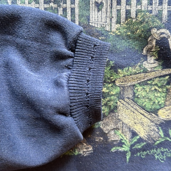 Vtg Northern Reflections sweatshirt with pointelle collar and cuffs - Picture 5 of 5